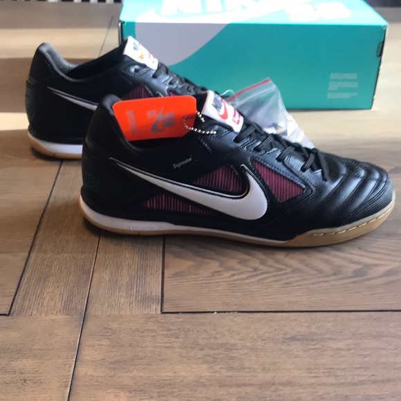 🆕 Supreme x Nike SB Gato Sz 10 Black/White/Teal - Picture 6 of 8